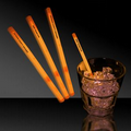 5" Single Color Orange Glow Swizzle Stick